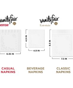 Vanity Fair Everyday Napkins, White Paper Napkins, 200 Count (Pack of 2) 200 Count (Pack of 2) 15 71EdjxCw7NL 1