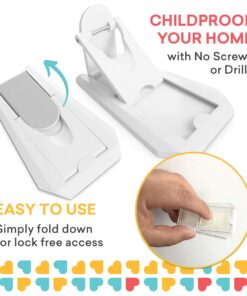 Sliding Door Lock for Child Safety - 2 Pack Grey/White White 27 71EdyQX3KlL