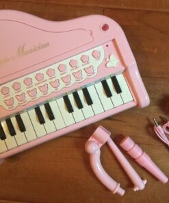 Love&Mini Piano Toy Keyboard for Kids Birthday Gift Age 1+ Pink 24 Keys Toddler Piano Music Toy Instruments with Microphone 24 Keys Pink 52 71EetFNorHL