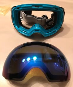ZIONOR X4 Ski Goggles Magnetic Lens - Snowboard Snow Goggles for Men Women Adult A0 Vlt 13.67% Blue Lens Blue Frame 76 71Eh098FRxL