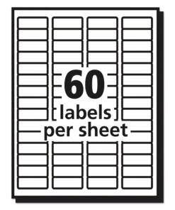 Avery Printable Return Address Labels with Sure Feed, 2/3" x 1-3/4", Matte Clear, 600 Blank Mailing Labels (15695) 13 71Eh3PIUipL