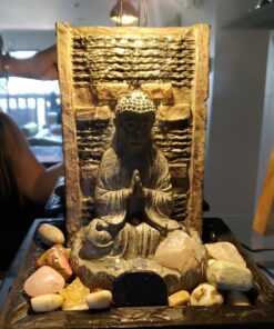 Namaste Zen Buddha Tabletop Water Fountain 11 1/2" Waterfall with LED Light for Indoor Table Desk - John Timberland 34 71Eh8BN2dKL