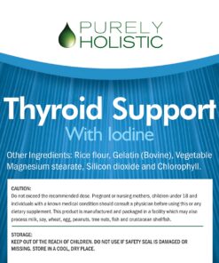 Purely Holistic Thyroid Support Supplement with Iodine - 120 Capsules - 2 Month Supply - with L-Tyrosine, B12, Magnesium, Ashwagandha, Kelp & More - Formulated for Women - Non GMO 33 71EhNgl1Y4S