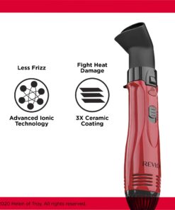 Revlon 1200W Perfect Style Hot Air Kit | Style, Curl, and Volumize, 3 Piece Set Black 29 71EhVW46USL