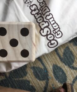 GoSports Giant Wooden Playing Dice Set with Rollzee and Farkle Scoreboard - Includes 6 Dice, Dry-Erase Scoreboard and Canvas Tote Bag - Choose 2.5 Inch or 3.5 Inch Dice) 3.5 Inch Natural Wood Dice 41 71EhxESYkwL
