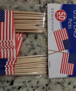 Beistle United States Of America Flag Food Picks 50 Piece Patriotic Party Supplies USA 4th Of July Decorations Labor Day Tableware, Red/White/Blue, 2.5" 2.5" 38 71EjhAEeYmL