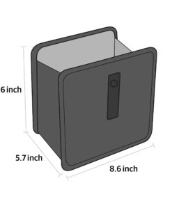 KMMOTORS Car Trash Can, Leather Trash Bag Foldable Hanging bin, Cute car Gadgets, Garbage Container, Vegan Leather(Medium, Black) Medium 32 71EjiJkJc8L