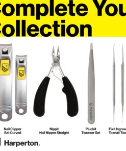 Harperton Podiatrist Toenail Clippers, Heavy-Duty Grooming Tool, Precision Nail Clipper for Thick or Ingrown Toenails, Stainless Steel, Black Toenail Clipper 39 71EjnNMrJYL