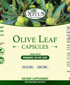 Olive Leaf Capsules Bulk 1000 Ct - 550 mg Vegetable Capsules - Pure Organic Olive Leaf Powder with No Fillers - Immune Support Antioxidant Supplement 9 71EkWJWujQL