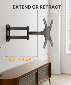 Perlegear Full Motion TV Wall Mount Bracket for Most 13-42 Inch LED LCD Flat Curved Screen TVs & Monitors, Swivel Tilt Extension with Articulating Arms, Max VESA 200x200mm up to 44lbs 22 71Ekk1qJ9gL