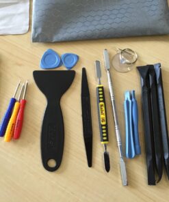 Kaisi Professional Electronics Opening Pry Tool Repair Kit with Metal Spudger Non-Abrasive Carbon Fiber Nylon Spudgers and Anti-Static Tweezers for Cellphone iPhone Laptops Tablets and More, 20 Piece 50 71El0jtVJRL