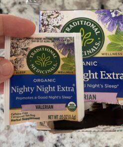 Traditional Medicinals Tea, Organic Nighty Night Extra, Promotes a Good Night's Sleep, 16 Tea Bags Lemon 16 Count (Pack of 1) 29 71ElFiGdOVL
