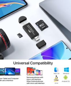 COCOCKA Micro USB OTG to USB 2.0 SD Card Adapter, Micro SD Card Reader,Trail Camera Memory Card Adapter Connector for Android Phone/Computer,Supports SD/SDHC/SCXC/MMC/MMC Micro USB A MICRO USB 28 71EljkdHgoL