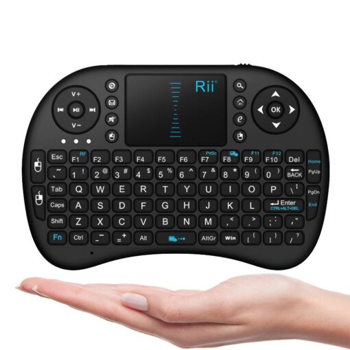 Rii 10038-FVM i8 Mini 2.4GHz Wireless Touchpad Keyboard with Mouse for PC, Pad, Xbox 360, PS3 (black)