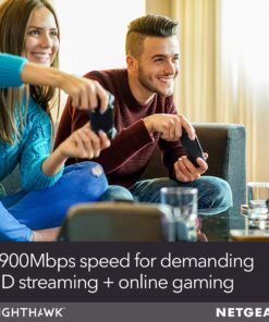 NETGEAR Nighthawk Smart Wi-Fi Router (R7000) - AC1900 Wireless Speed (Up to 1900 Mbps) | Up to 1800 Sq Ft Coverage & 30 Devices | 4 x 1G Ethernet and 2 USB ports | Armor Security 26 71En dxfq9L