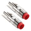 Jardin 2Pcs Stainless Steel Pig Water Nipple with 4/5" Thread, Automatic Pig Nipple Drinker Feeder Waterer Red Cap Feeding Watering Set Pig Home Farm Drinking Supplies