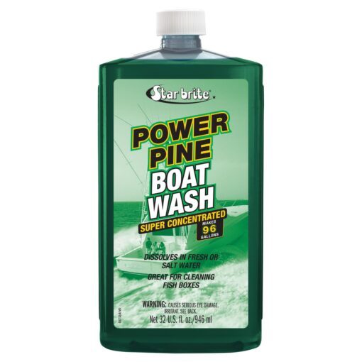 STAR BRITE Power Pine - Premium Boat Wash Super Concentrate - Makes 96 Gallons - All-Purpose, All-Surface Ultimate Cleaning Solution - Will Not Remove Wax, Polish or Harm Gel Coat 32 OZ (093732)