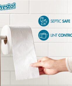 Amazon Brand - Presto! 2-Ply Toilet Paper, Ultra-Soft, Unscented, 24 Rolls (4 Packs of 6), Equivalent to 120 regular rolls 6 Rolls (Pack of 4) 39 71ErYcevrZL