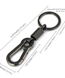 maycom Retro Style Simple Strong Carabiner Shape Keychain Key Chain Ring Keyring Keyfob Key Holder (Black) Black 18 71Et34ySuDL