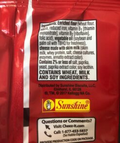 Cheez-It Cheese Crackers, Baked Snack Crackers, Lunch Snacks, Original (40 Packs) 1 Ounce (Pack of 40) 46 71Et6QorRVL