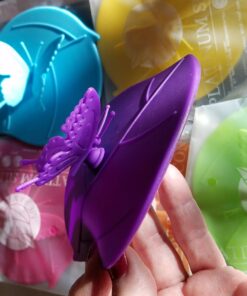 Silicone Cup Lids - Creative Butterfly Mug Cover From ME.FAN - Anti-dust Airtight Seal Silicone Drink Cup Lids - Hot Cup Lids 6 Set In Bright Colors 6 Set-Butterfly 54 71EthmIw5lL