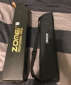 ZOMEI 65” Camera Tripod Compact Light Weight Travel Aluminum Camera/Phone Tripod for Canon Nikon with 2PC Quick Plates and Universal Phone Mount 11 lbs Load (Black) 52 71Ett4dh9XL