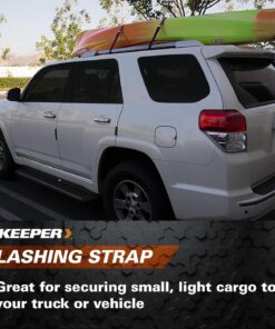 Keeper - 1" x 8' Cargo Lashing Strap, 2 Pack - 200 lbs. Working Load Limit And 600 lbs. Break Strength, Pack of 2 10 71Eu2XaeEuL