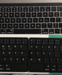 Samsers Foldable Bluetooth Keyboard - Portable Wireless Keyboard with Stand Holder, Rechargeable Full Size Ultra Slim Keyboard Compatible IOS Android Windows Smartphone Tablet and Laptop-Black Black 37 71Ev2ogutEL