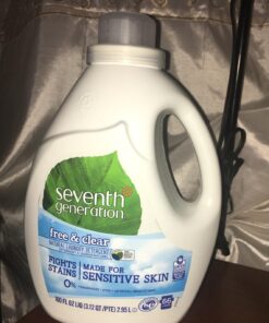 Seventh Generation Liquid Laundry Detergent, Free & Clear, 100 oz, 66 Loads (Packaging May Vary) Free and Clear 100 Fl Oz (Pack of 1) 32 71Ev7S5 kiL