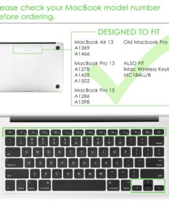 Allinside Gray Ombre Keyboard Cover Skin for MacBook Pro 13" 15" 17" (2015 or Older Version), MacBook Air 13" A1369/A1466, Older iMac Wireless Keyboard MC184LL/B 2010-2017 MacBook Air 13 & 2008-2015 Mac Pro 13/15 Ombre Gray 26 71Evn ZIqML