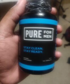 Pure for Men Original Vegan Cleanliness Stay Ready Fiber Supplement | Helps Promote Digestive Regularity | Psyllium Husk, Aloe Vera, Chia Seeds, Flaxseeds | Proprietary Formula | 120 Vegan Capsules 120 Count (Pack of 1) 37 71Evq9Tin5L
