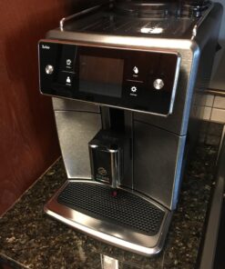 PHILIPS Saeco Xelsis Super Automatic Espresso Machine - LatteDuo Milk System, 15 Coffee Varieties, 6 User Profiles, Touchscreen, Black & Titanium, (SM7684/04) 39 71EwDsNSEhL