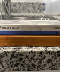 Sharp Pebble Premium Whetstone Knife Sharpening Stone 2 Side Grit 1000/6000 Waterstone- Whetstone Knife Sharpener- NonSlip Bamboo Base & Angle Guide 35 71EwLlZe NL 1