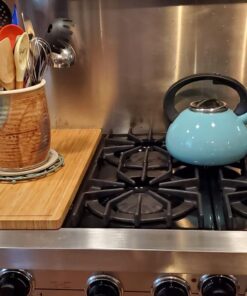 BambooMN Bamboo Burner Cover/Cutting Board for Viking Cooktops, New Vertical Cut, Large, Extra Long (23"x11.78"x0.75") (23"x11.78"x0.75") Vertical Cut, Long 12 71EwQjWAnOL