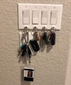 KeySmart KeyCatch - A Modern Magnetic Key Rack - Easy Installation Key Holder - Screws Into Lightswitch Panel - Strong Magnet (6-Pack) 40 71ExgW9qRL