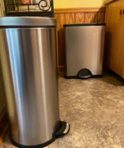Simplehuman 50 Liter / 13.0 Gallon Rectangular Kitchen Step Trash Can, Brushed Stainless Steel 50 Liter Trash Can 34 71ExlTcY0kL