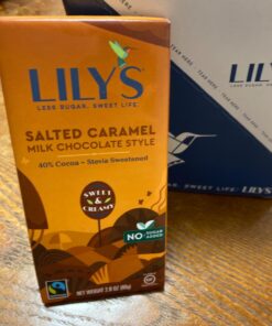 LILY'S Salted Caramel Milk Chocolate Style No Added Sugar, Sweets Bars, 2.8 oz (12 Count, 12 Boxes) 25 71ExnZoMkYL
