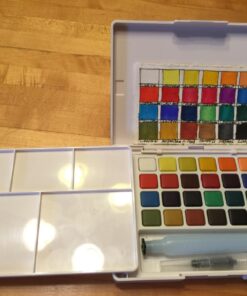 Sakura Koi Pocket Field Sketch Kit - Watercolor Sets for Painting On the Go - 24 Colors - 1 Water Brush - 1 Sponge - 1 Mixing Palette 1 Count (Pack of 24) 52 71ExoEmUdeL