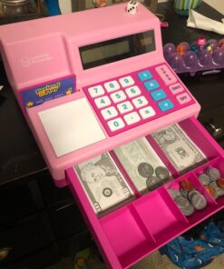 Learning Resources Pretend & Play Calculator Cash Register Pink - 73 Pieces, Ages 3+, Cash Register for Kids, Play Money for Kids, Toddlers Toys, Toy Register 38 71Ez9WQp96L 2