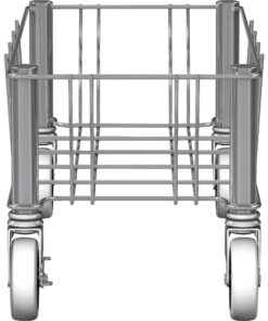 Alternative view of Rubbermaid Commercial Products Slim Jim Container Trash Can Dolly with Wheels, Stainless Steel, Easy Transport/Maneuverability of 16/23 Gallon Slim Jim Containers/Recycling Single