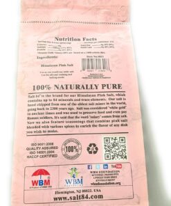 SALT 84 Himalayan Chef Pink Salt, Fine Grain, 1 Pound (Pack of 1) Pink Salt Fine Grain 1 Pound (Pack of 1) 23 71EztmUfq1L