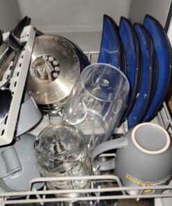 Hermitlux Countertop Dishwasher, 5 Washing Programs Portable Dishwasher With 5-Liter Built-in Water Tank For Glass Door 46 71F WgPvGIL