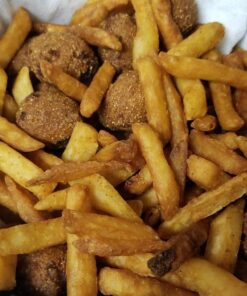 Bayou Classic 1201 10-qt Aluminum Fry Pot Features Perforated Aluminum Basket Heavy Duty Riveted Handles Perfect For Deep Frying French Fries Hush Puppies Fish & Chicken 51 71F vhJM 5L