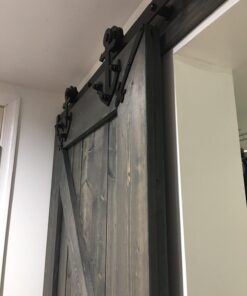 U-MAX 6.6 FT Sliding Barn Wood Door Basic Sliding Track Hardware Kit (Basic "J") 36 71F0 6D0BnL