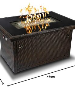 Outland Living 401 Series - 44-Inch Outdoor Propane Gas Fire Table, Espresso Brown/Rectangle 38 71F14hISW2L