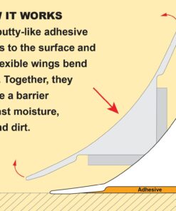 InstaTrim Peel and Stick Trim - Flexible, Adhesive Caulk Tape for Walls, Floors, Counters, Tile, & More - White 1/2 in by 10 ft Adhesive Trim 1/2 in x 10 ft, 2‐pk 37 71F2IYWl L