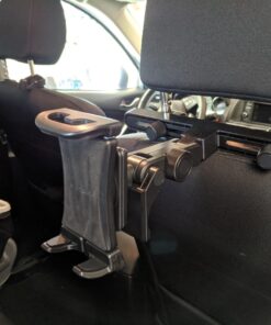 Macally Car Headrest Tablet Holder, Adjustable iPad Car Mount for Kids in Backseat, Compatible with Devices Such as iPad Pro Air Mini, Galaxy Tabs, And 7" to 10" Tablets and Cell Phones - Black 41 71F30w7UlqL