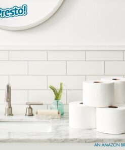 Amazon Brand - Presto! 2-Ply Toilet Paper, Ultra-Soft, Unscented, 24 Rolls (4 Packs of 6), Equivalent to 120 regular rolls 6 Rolls (Pack of 4) 41 71F3lP33cL