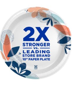 Dixie Paper Plates, 8 1/2 inch, Dinner Size Printed Disposable Plate, 90 Count Multicolor 19 71F5PYFSpUL