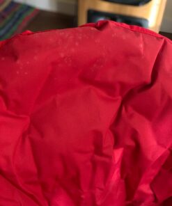 ALPHA CAMP Oversized Camping Chairs Padded Moon Round Chair Saucer Recliner with Folding Cup Holder and Carry Bag Red 33 71F640ILjzL